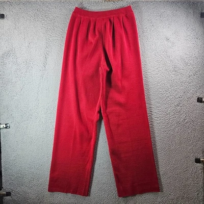 NUEVO DE COLECCIÓN Pantalones de Lana Saks Fifth Avenue Pierna Ancha Mujeres Medianos Elastizados Rojos Nuevos sin Etiquetas Foto 1 de 4