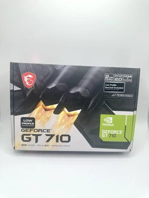 MSI NVIDIA GeForce GT 710 Graphic Card - 2 GB DDR3 SDRAM (Brand New) - Image 1 of 4
