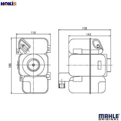 EXPANSION TANK COOLANT CRT 206 000S FOR VOLVO S80 XC90/SUV S60 XC70/CROSS V70 - Image 1 of 4