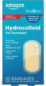 Amazon Basic Care Advanced Bende Gel Idrocolloidi Guarigione Rapida, Regolare 20 - Foto 1 di 12