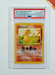 Pokemon PSA Charmander #46 Set Base 1° Ed. Auto 10 Mitsuhiro Arita 2000 Italiano - Foto 1 di 2