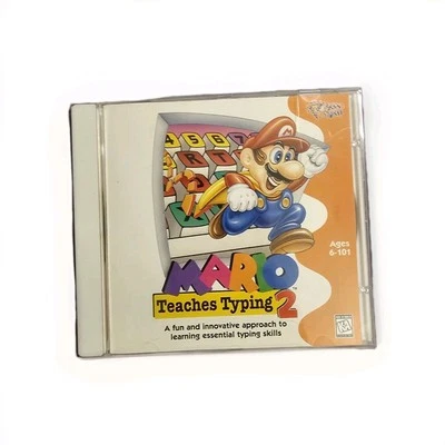 Mario Teaches Typing 2 Instructional Nintendo Windows PC 1996 CD-Rom Brain Storm - Image 1 of 4