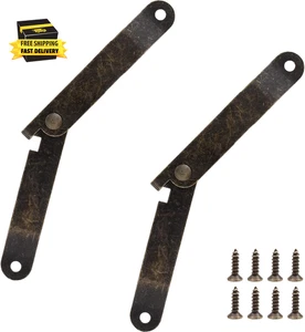 2Pcs Bronze Lid Support Hinges, Left and Right Folding Lift up Stay Hinge with M - Picture 1 of 7