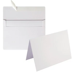 50 Pack Self-Adhesive Envelopes with Fold Cards for Wedding Invitations, Gree... - Picture 1 of 7