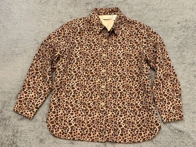 Blusa para mujer Studio Works PM Petite camisa manga larga estampado animal Foto 1 de 4