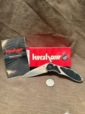 Kershaw 2445 Salvo Folding Knife PLAIN EDGE Blade, U.S.A.    - Image 1 of 4