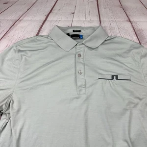 Camisa polo de golf J. Lindeberg para hombre XLarge manga corta rendimiento gris absorbente - Imagen 1 de 7