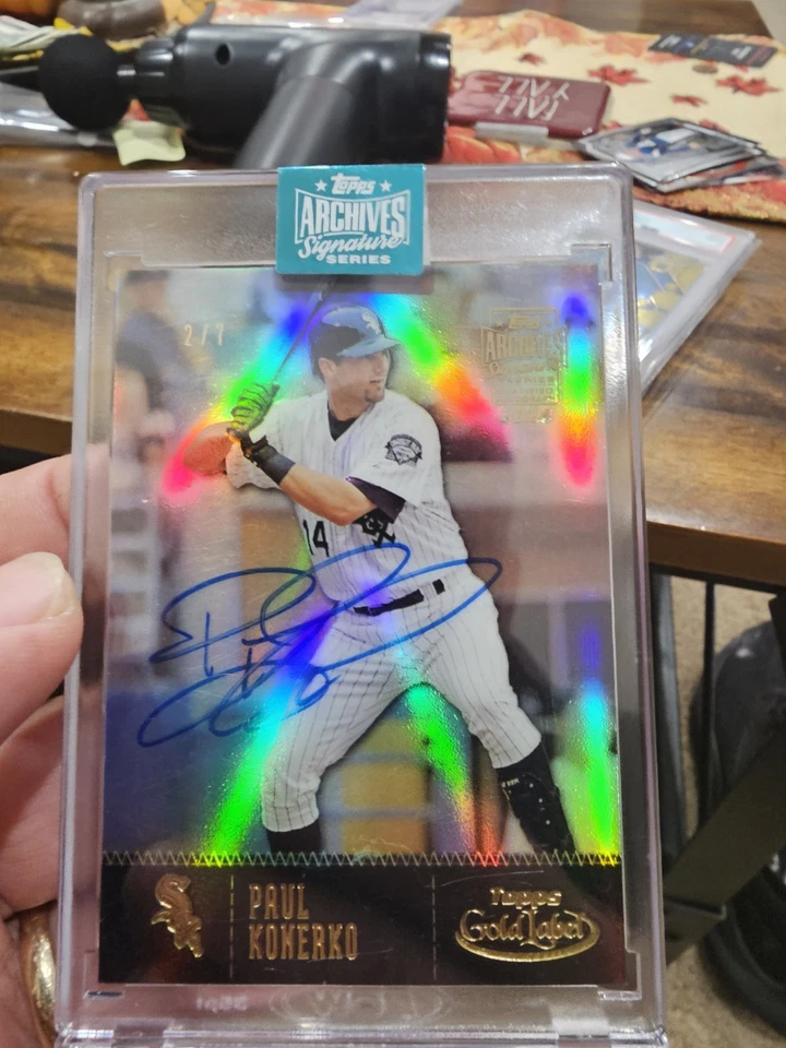 2024 Topps Archives Signature  Player Edition Buybacks Paul Konerko Auto /7 - Image 1 of 3