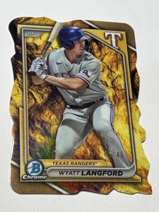 2024 Bowman Chrome Wyatt Langford SSP Die-Cut Gold Insert /49 BCPD-64 - Bild 1 von 3