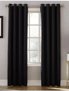 Sun Zero Oslo 54" X 108" Grado Teatro Ojal Cortina Panel Único - Imagen 1 de 3