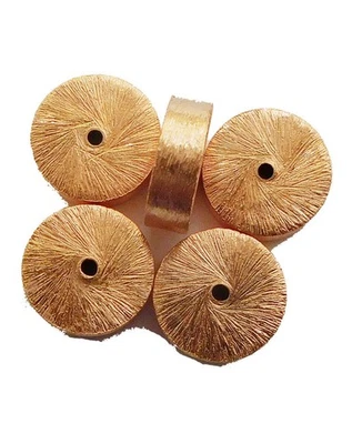 18 PCS 8X4MM CYLINDER BRUSHED BEAD GENUINE COPPER JEWELRY MAKING - Image 1 of 3