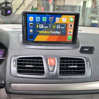 Radio de coche DAB+ CarPlay GPS NAVI 64 GB Android 13 para Renault Megane III 2009-2015