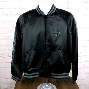 NUOVO My Chemical Romance Donna 2107 SATIN BOMBER JACKET Nero Nuovo con etichette, XL, NOS RARO - Foto 1 di 6