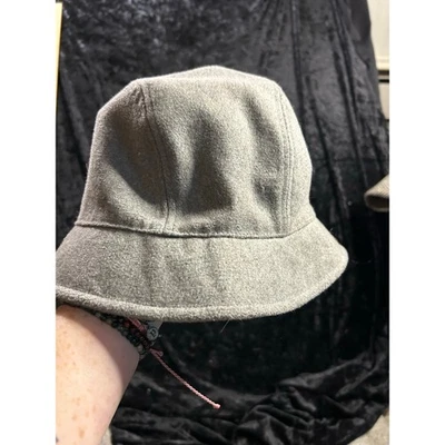 Sombrero cubo de lana gris forrado en vellón Lands’ End L-XL – acogedor estilo Lodgecore invierno Foto 1 de 4