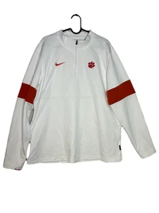 Nike Clemson long sleeve jacket white orange men sz L - Picture 1 of 12