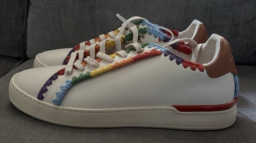 Scarpe casual Coach Pride Collection basse in pelle all'uncinetto taglia 12D