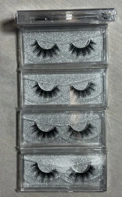 5 X 2 Pairs 3D False Eyelashes 3D-T20 Mink Natural Extension Black Soft Lashes - Image 1 of 3