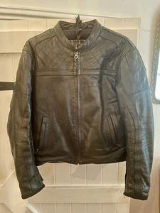 BKS Leather Biker Motorcycle Jacket With Armour Men’s 44 Inch - Picture 1 of 8