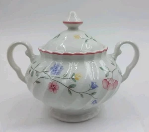 Vintage Johnson Bros. Brothers Sommer Chintz Zuckerdose mit Deckel Vintage LESEN - Bild 1 von 10