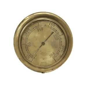 Antikes amerikanisches Bourdon Messgerät: Amerikanisches Dampfmessgerät & Ventil - Bild 1 von 7