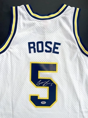 Jalen Rose Signed Autographed Michigan Wolverines Jersey Psa/Dna Coa Fab Five  - Image 1 of 4