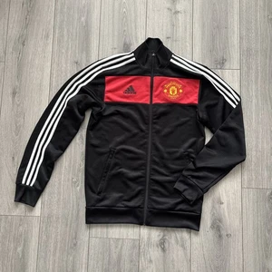 Adidas Manchester United Retro Track Jacket Small Red Black MUFC Training Top  - Picture 1 of 8