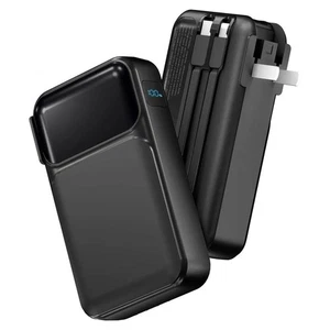 38800Mah Portable Charger Power Bank with Built-In Cable and AC Wall Plug,22.5W - Picture 1 of 12