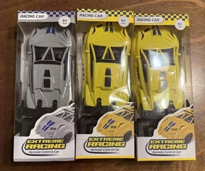 Lot of 3 Extreme Racing Remote Control Cars 2 Yellow 1 Grey Brand New in Box - Picture 1 of 3