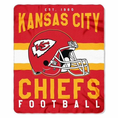 Northwest NFL Kansas City Chiefs Singular Fleece Throw Blanket 60" x 50" New Cover