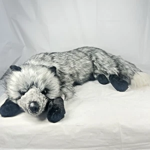 "Felpa de peluche realista Ditz Designs Sly Silver Fox 32"" de Hen House ZGallerie" - Imagen 1 de 20