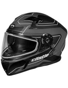 Castle X CX390 Atlas Snowmobile Helmet Matte Charcoal/Black Sizes S-3XL - Picture 1 of 3