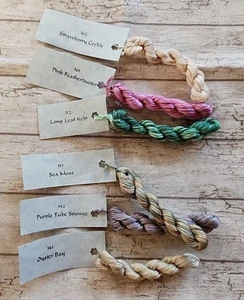 Stranded By The Sea Hand Dyed Floss Lot Needlework 141 142 151 152 161 162 - Picture 1 of 6