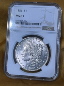 1881 Morgan Dollar MS63 NGC - Picture 1 of 4