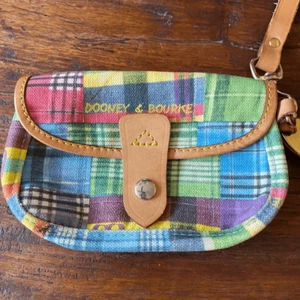 Dooney & Bourke Madras Plaid Picnic Ants Wristlet. VGUC! - Picture 1 of 10
