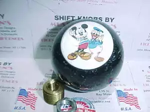 Mickey Mouse & Donald Duck Custom Shift Knob, (Black Pearl) - Picture 1 of 1