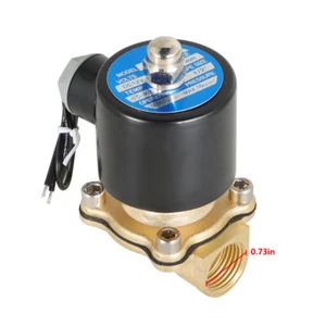 1/2-inch 12V DC Brass Electric Solenoid Valve NPT Gas Water Air Normally Closed - Picture 1 of 15