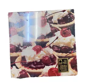Vintage Cherry Tarts Puzzle 550 Pcs 18"x24"-Desserts/Sweets Hoyle 1982 Gift RARE - Picture 1 of 2