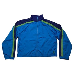 Vintage Fila Jacket Boys Large Blue Windbreaker Zip Up Lined Running Pockets - Picture 1 of 14