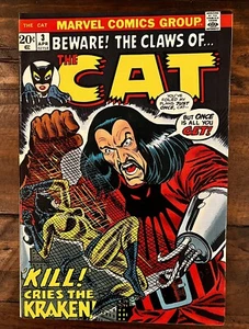 Marvel Beware! The Claws of THE CAT No. 3 (1973) Commander Kraken! HIGH Grade - Picture 1 of 7