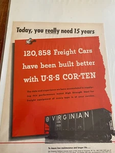 Vintage 1950 Virginian Railroad Train ad - Picture 1 of 1
