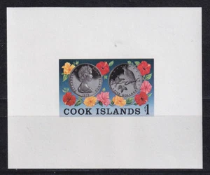 Cook Island 1978 Mi. 628 como bloque bienestar animal aves flores PROOF Imperforated - Imagen 1 de 1