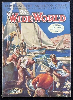 THE WIDE WORLD - February 1954, True Adventure Magazine For Men, Stories/Ads, UK - Image 1 of 4