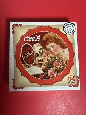 COCA COLA BOTTLE CAP Mini Jigsaw Puzzle 64 Pieces REFRESHES IN THE EVENING 1999 - Image 1 of 4
