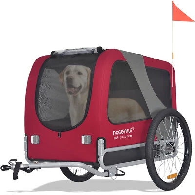 TIGGO DOGGYHUT® Premium LARGE Hundefahrradanhänger Fahrradanhänger ohne Jogger