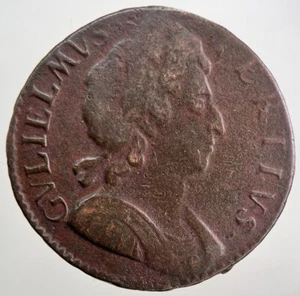 1698 William III 3rd Half-Penny Coin | Fine Collectable Grade | a6078 - Picture 1 of 2