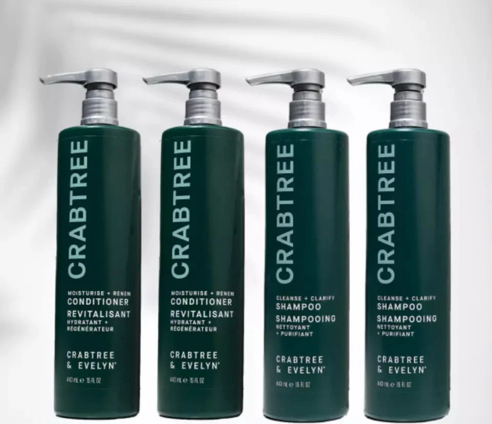 Crabtree & Evelyn Cleanse Clarify 2x Champú y 2x Acondicionador Set 443 ml - Imagen 1 de 4