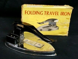 Vintage World Folding Travel Iron Model 571319 NO CORD With Box 250W - Picture 1 of 8