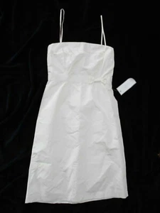 J Crew Emma Ivory Silk Faille wedding Dress with Grosgrain Bow size 8 rt $250 - Picture 1 of 3