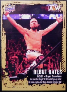 2022 Upper Deck All Elite Wrestling AEW Debut Dates GOLD DD-9 Bryan Danielson - Picture 1 of 2
