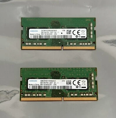 16GB SAMSUNG (TWO 8GB SODIMM KIT) FOR MAC PC / 1Rx8 / 2400T / DDR4 / EXCELLENT - Image 1 of 2